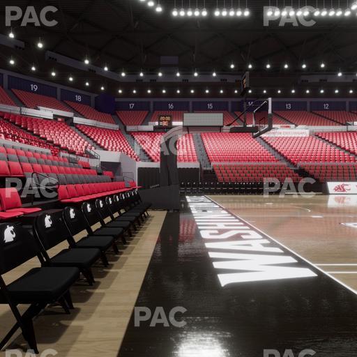 Beasley Coliseum - Section Baseline 5 Seat View