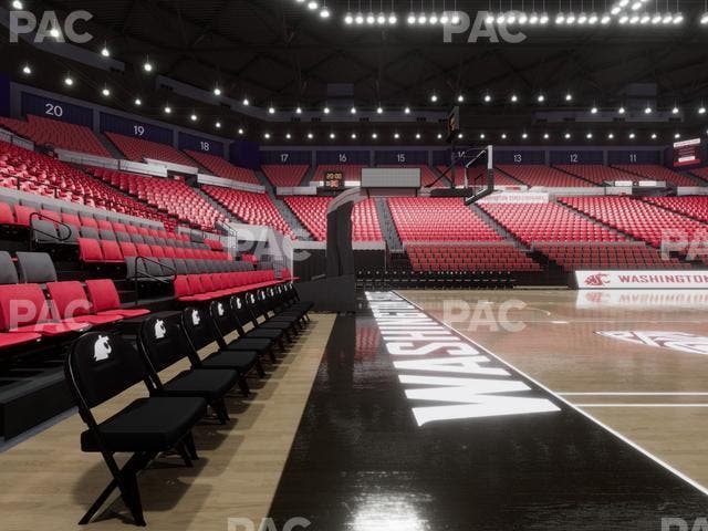 Beasley Coliseum - Section Baseline 5 Seat View