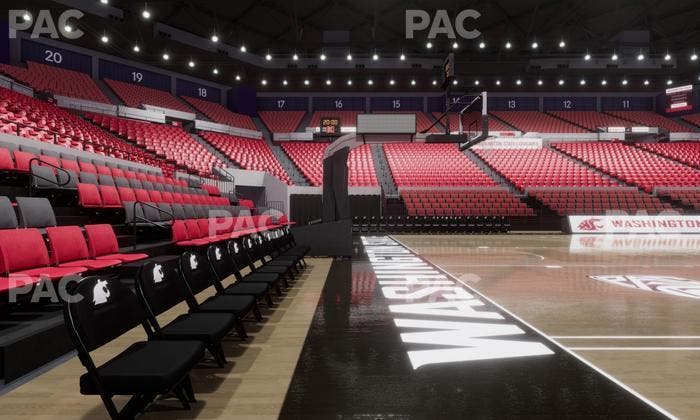 Beasley Coliseum - Section Baseline 5 Seat View