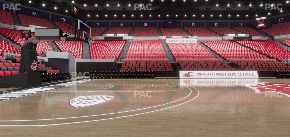 Beasley Coliseum - Section Courtside Seat View