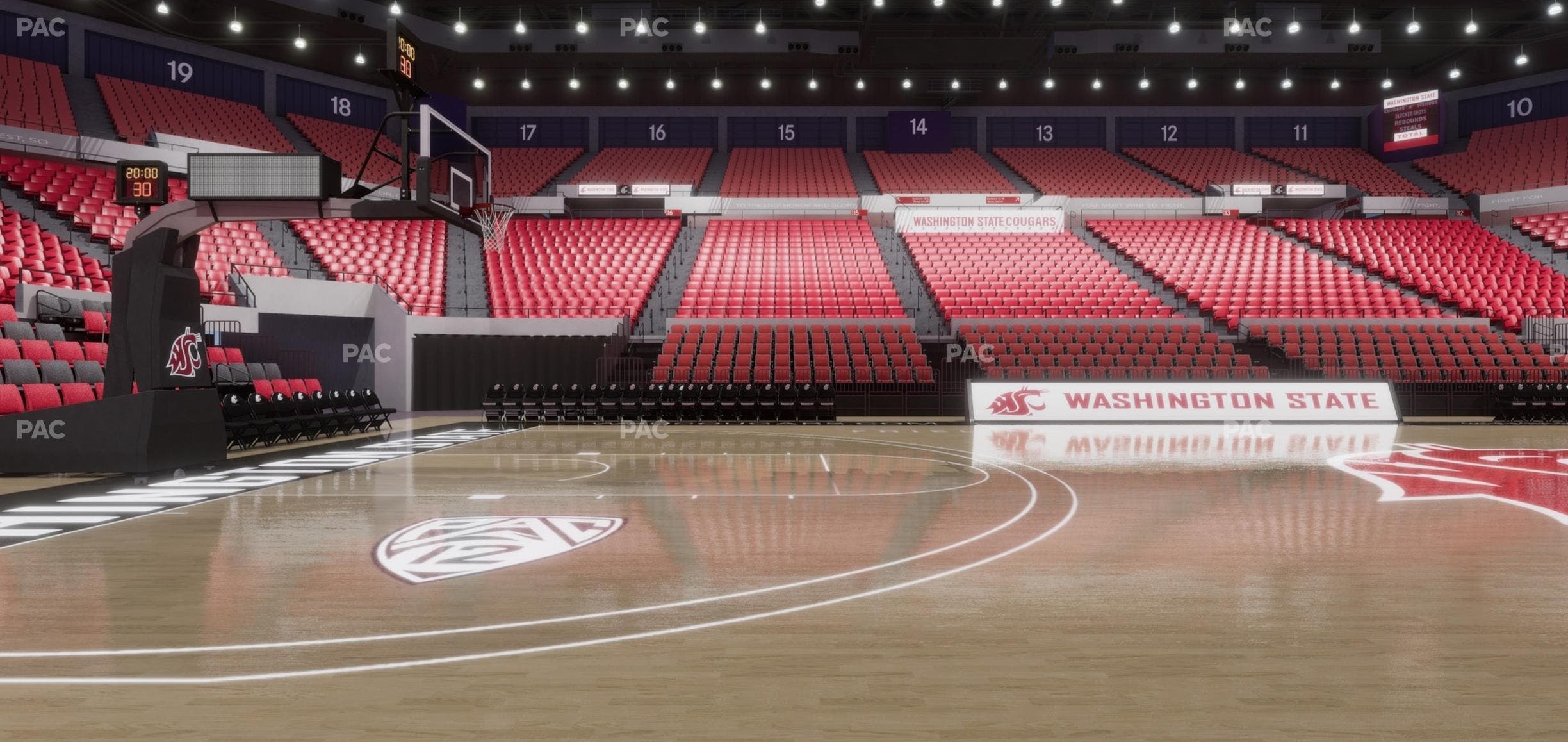 Beasley Coliseum - Section Courtside Seat View
