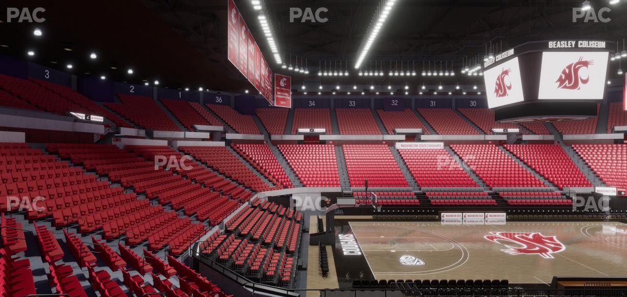 Beasley Coliseum - Section Mezzanine 12 Seat View
