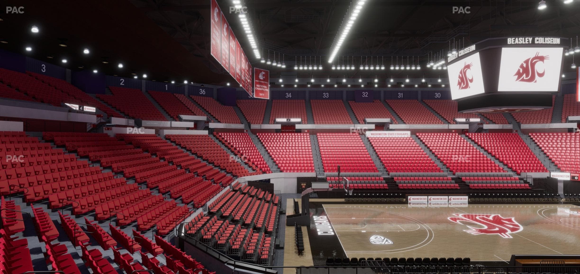 Beasley Coliseum - Section Mezzanine 12 Seat View