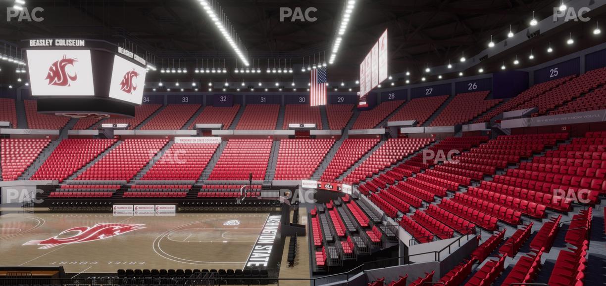 Beasley Coliseum - Section Mezzanine 16 Seat View