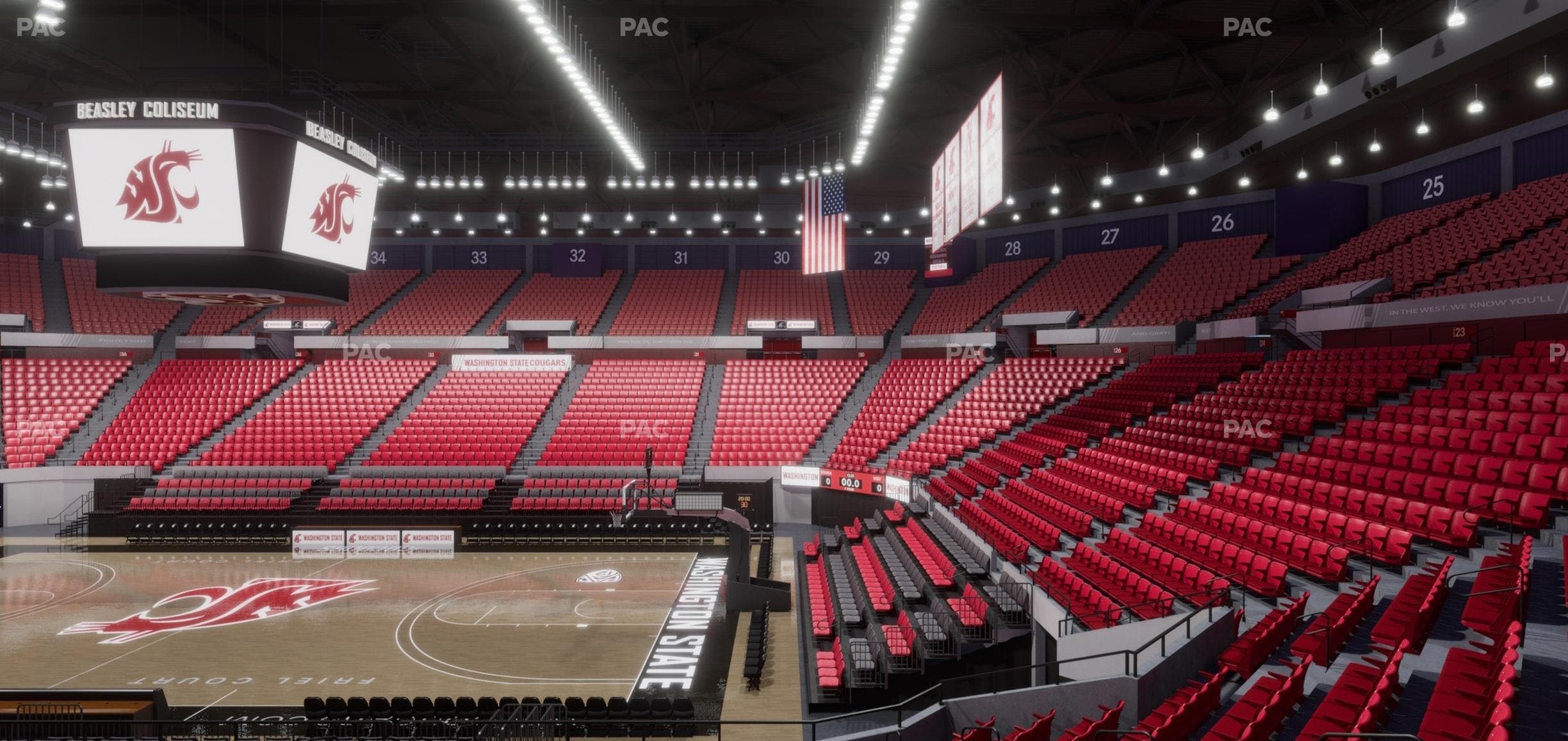 Beasley Coliseum - Section Mezzanine 16 Seat View
