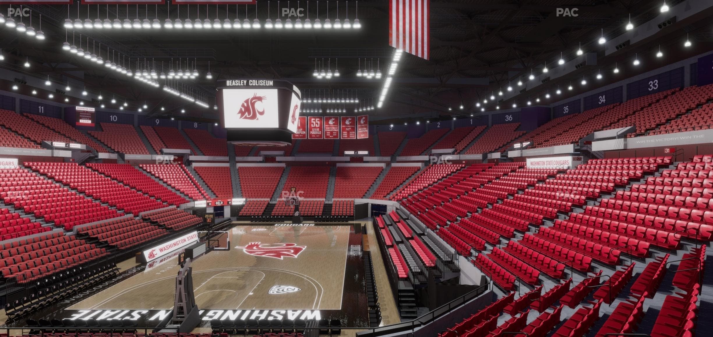 Beasley Coliseum - Section Mezzanine 24 Seat View