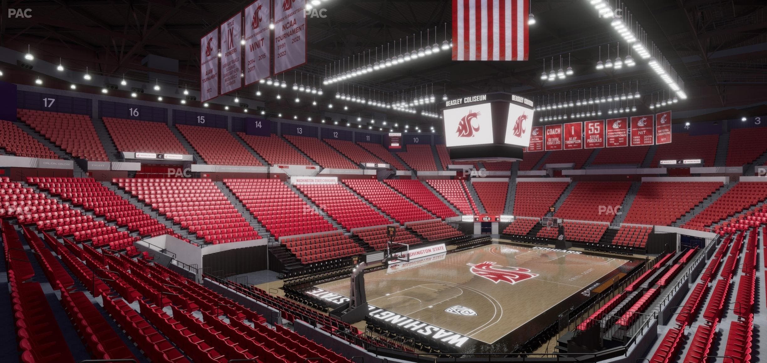 Beasley Coliseum - Section Mezzanine 26 Seat View