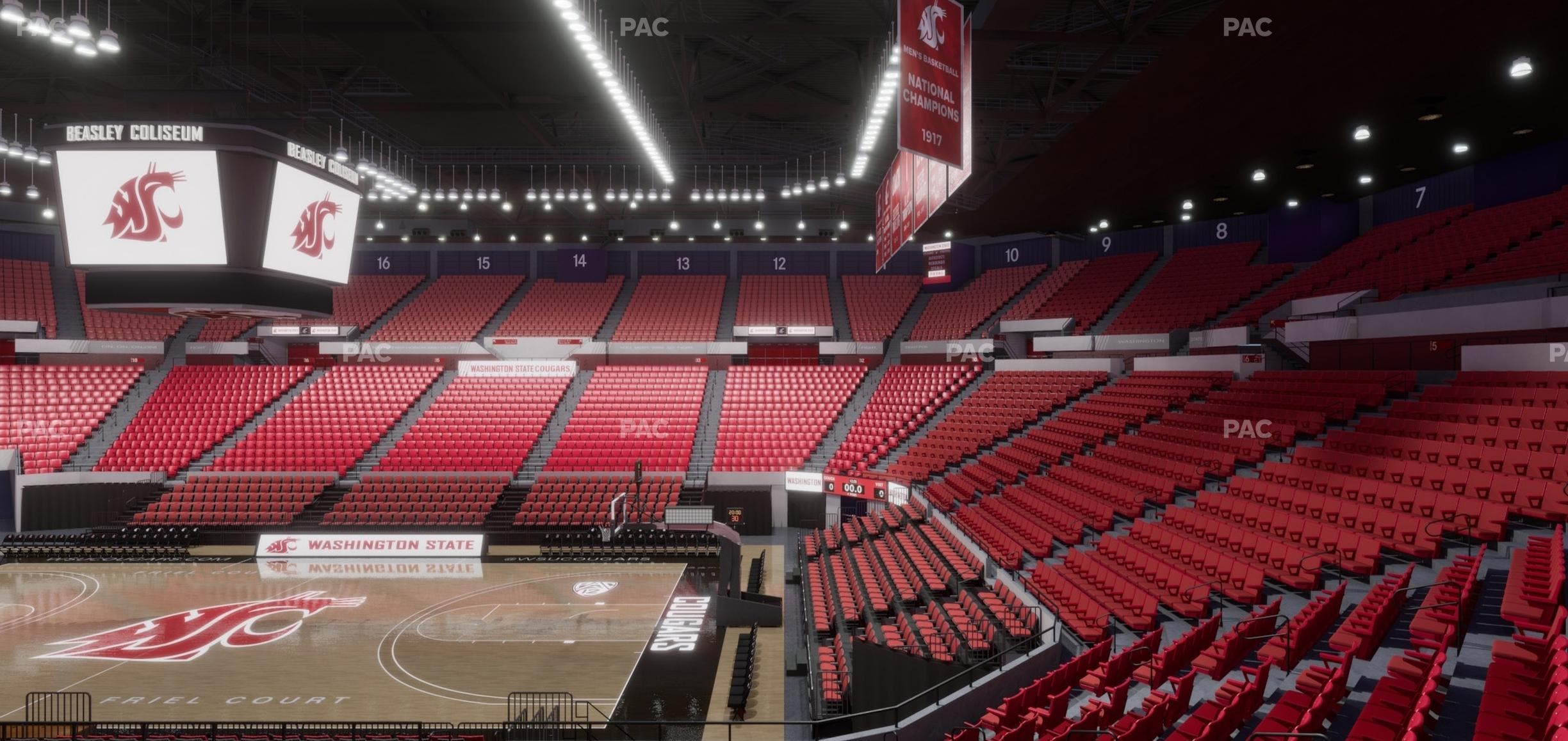 Beasley Coliseum - Section Mezzanine 34 Seat View