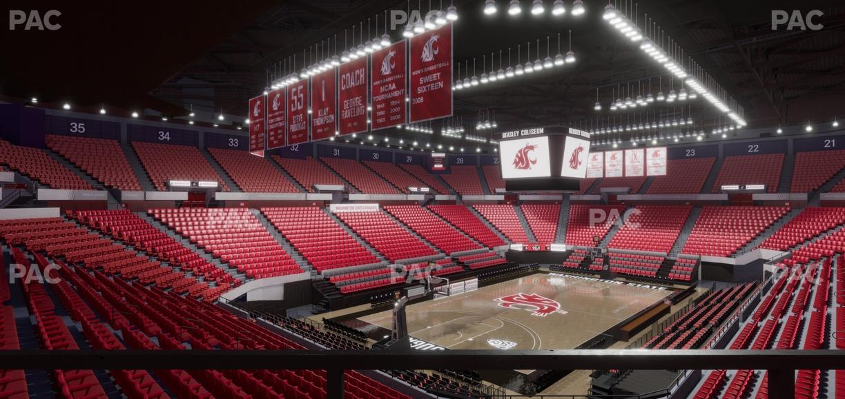 Beasley Coliseum - Section Mezzanine 8 Seat View