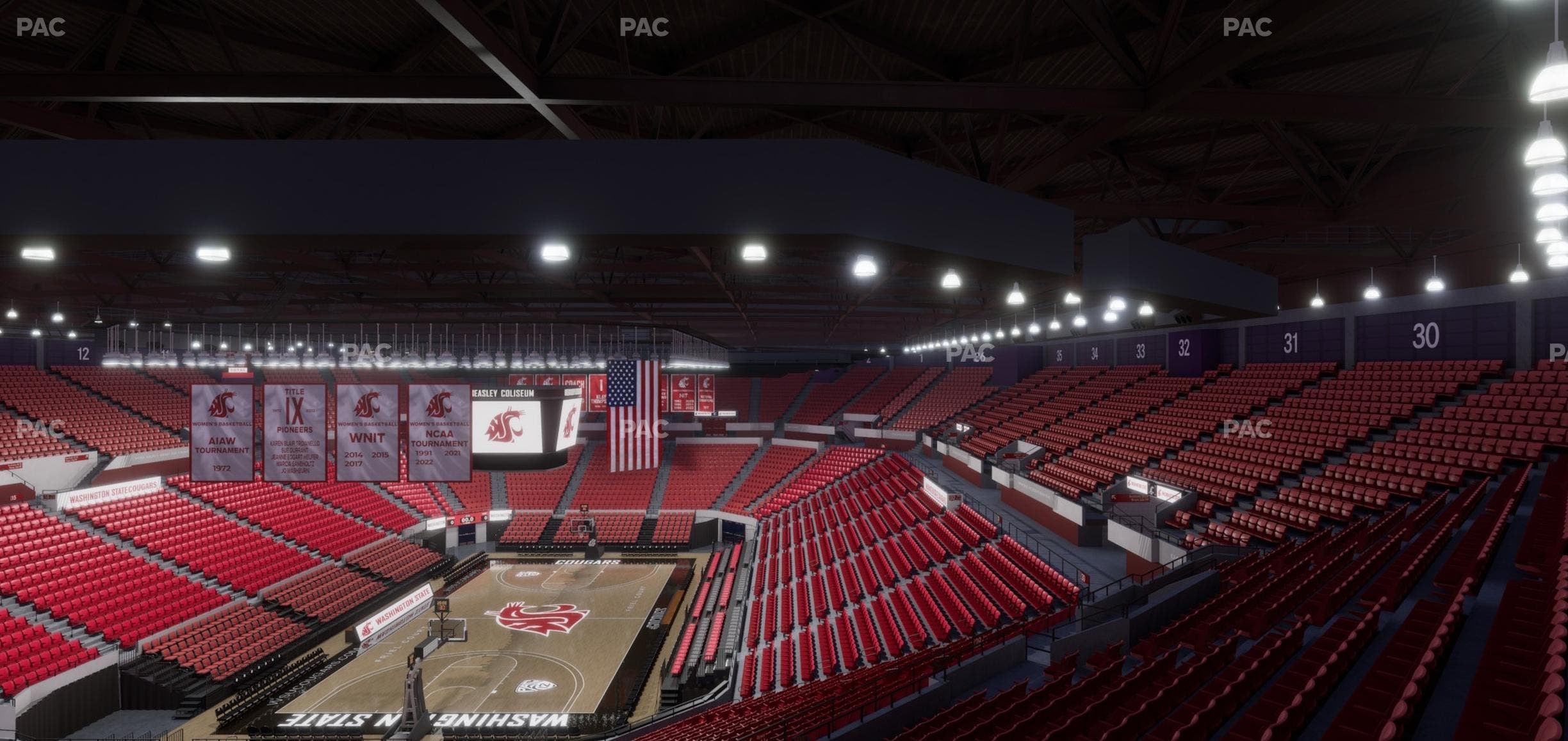 Beasley Coliseum - Section Upper 25 Seat View