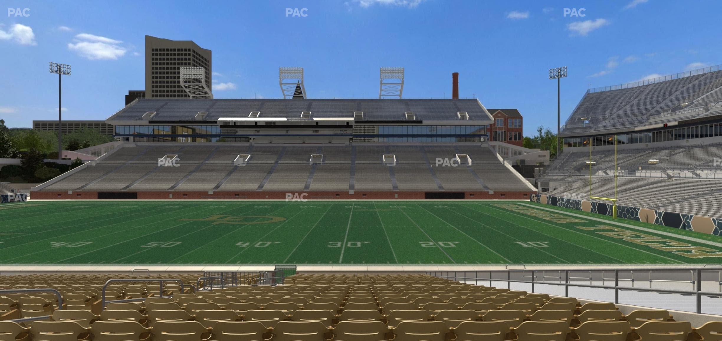 Bobby Dodd Stadium - Section Club 1 Seat View
