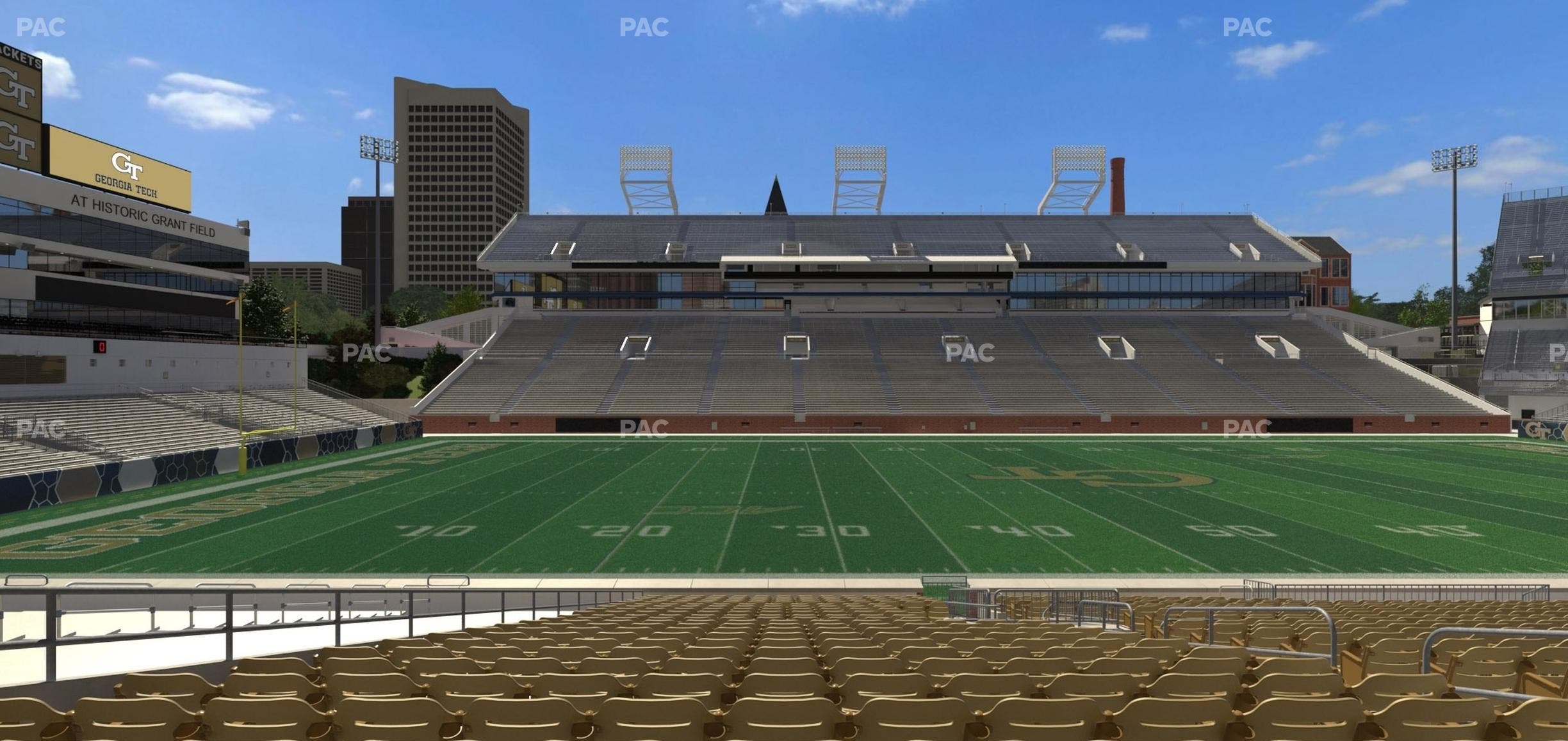 Bobby Dodd Stadium - Section Club 4 Seat View