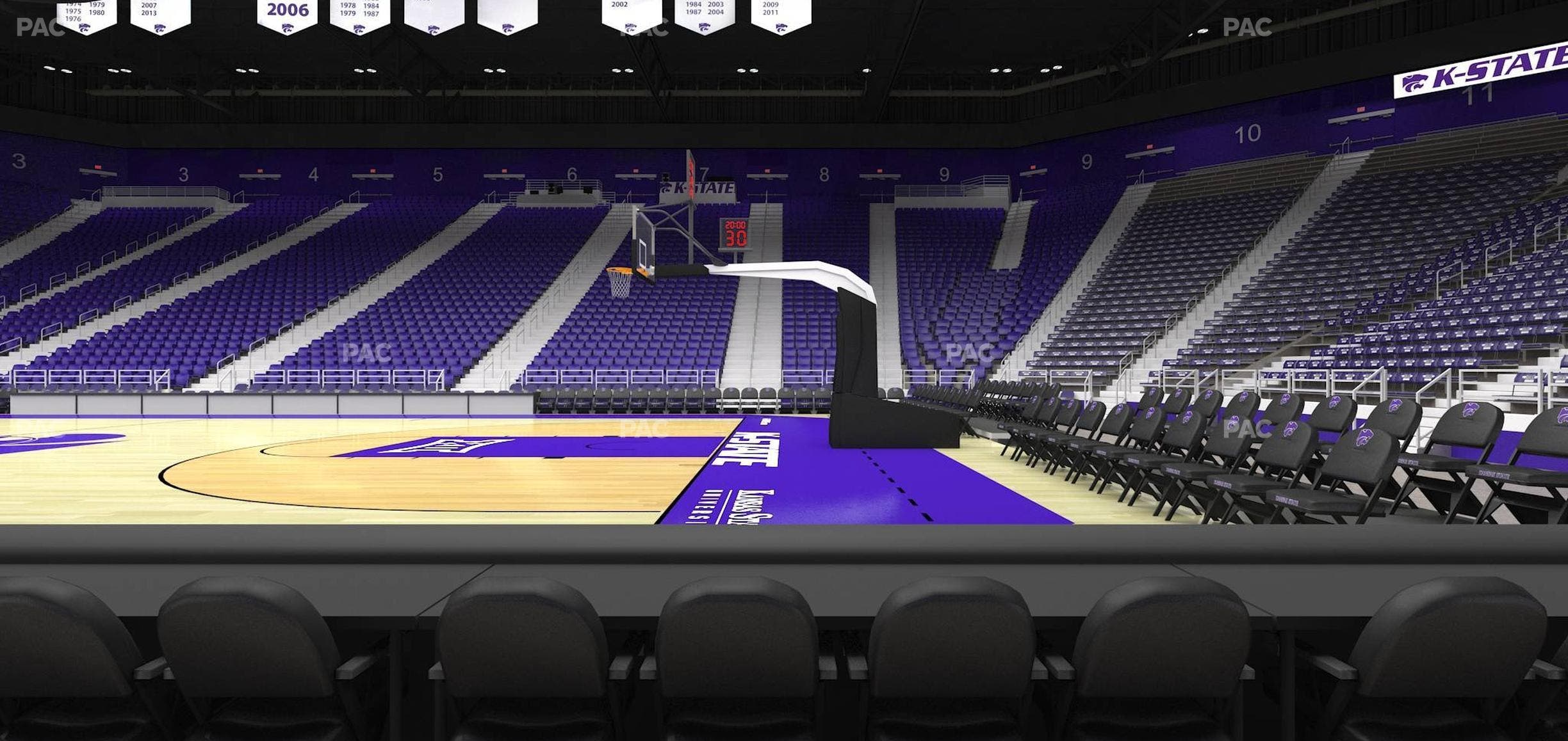 Bramlage Coliseum - Section Courtside 18 F Seat View