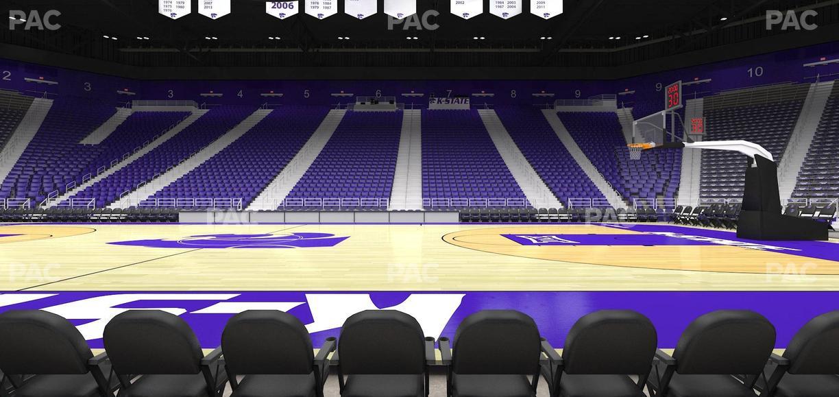Bramlage Coliseum - Section Courtside 19 F Seat View