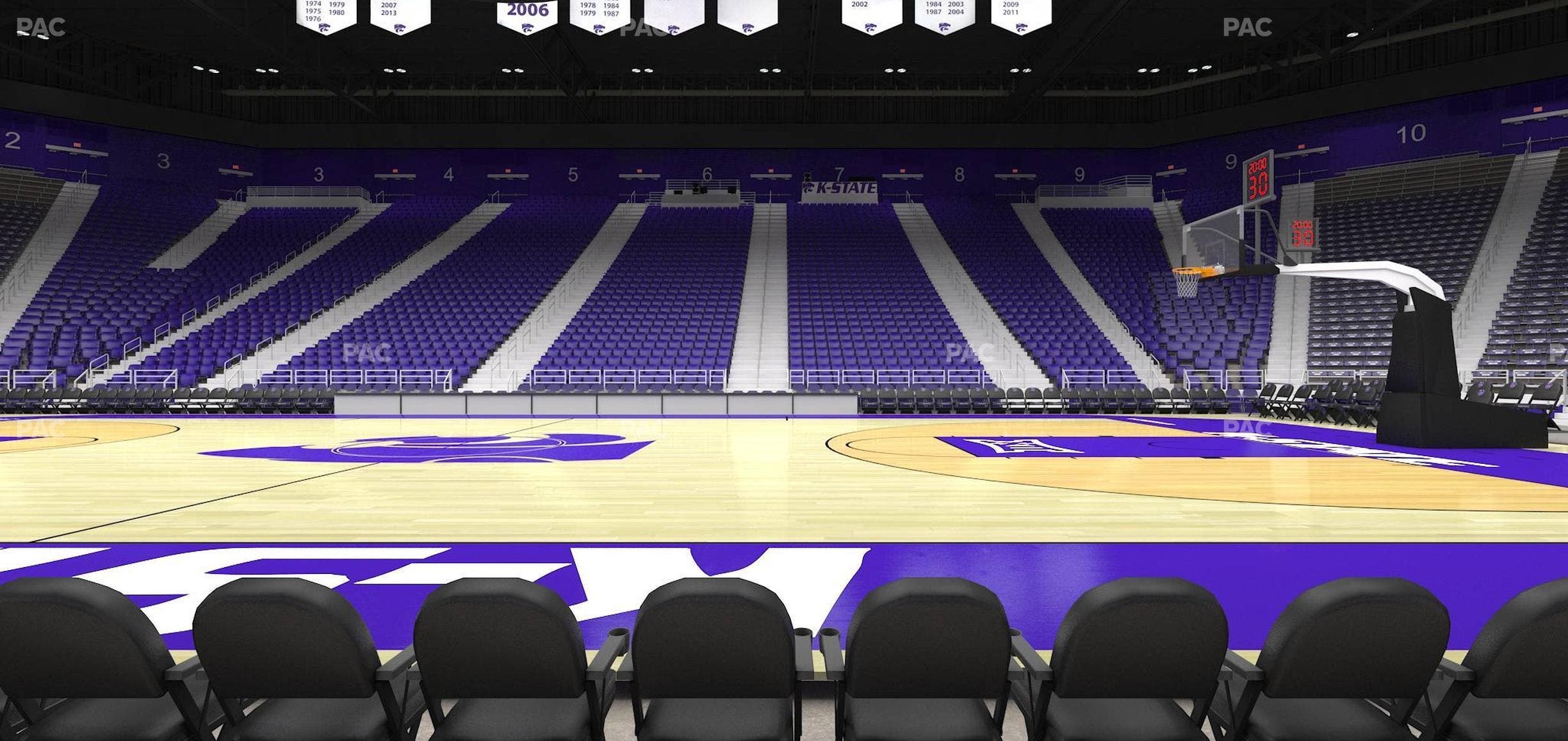 Bramlage Coliseum - Section Courtside 19 F Seat View