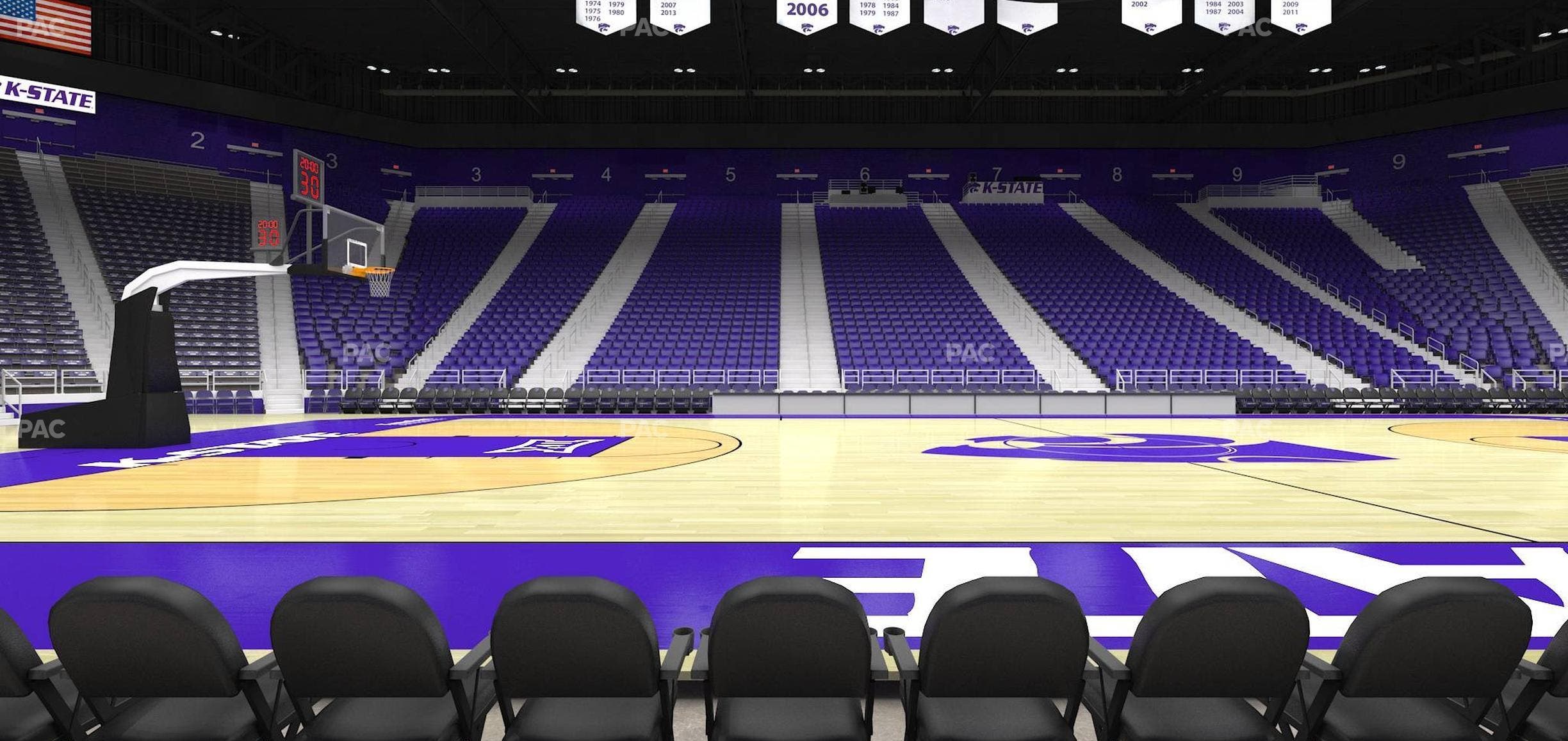 Bramlage Coliseum - Section Courtside 20 F Seat View