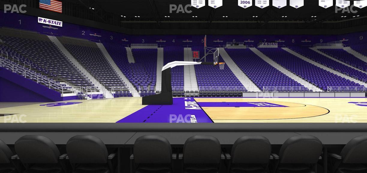 Bramlage Coliseum - Section Courtside 21 F Seat View