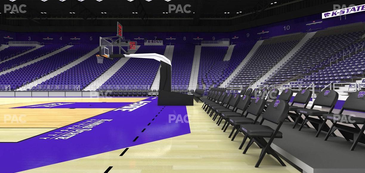 Bramlage Coliseum - Section Courtside Table 1 Seat View