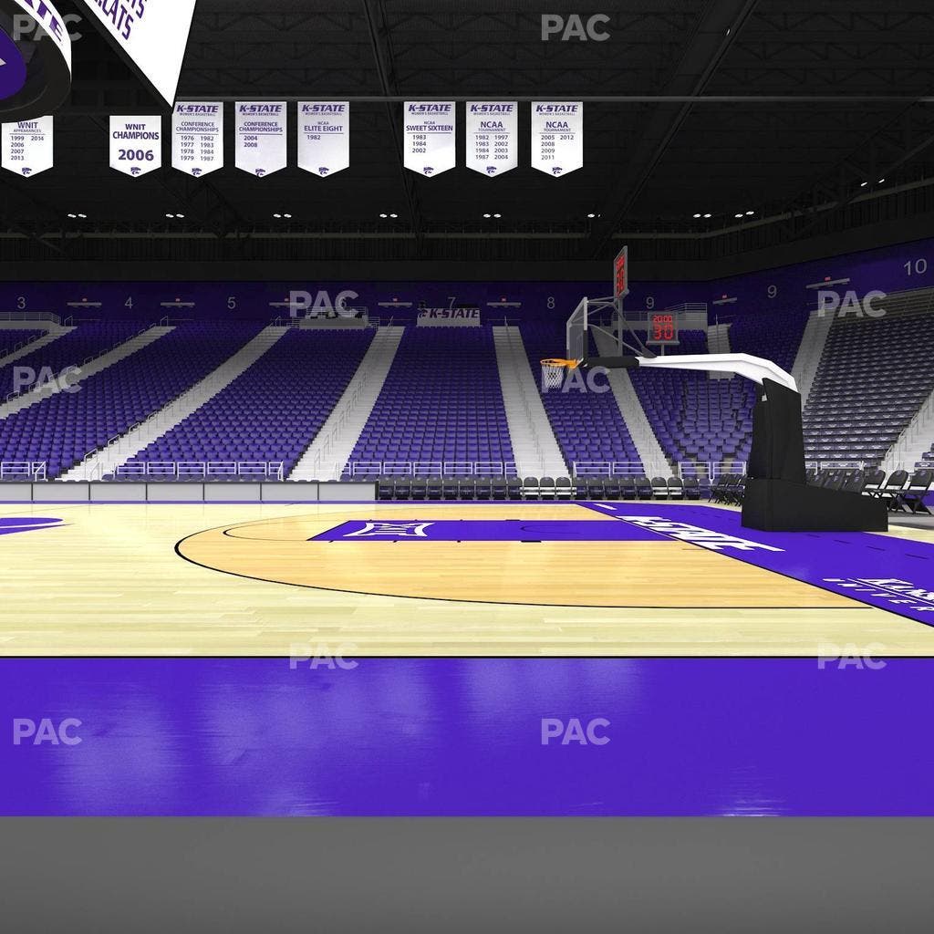 Bramlage Coliseum - Section Courtside Table 3 Seat View