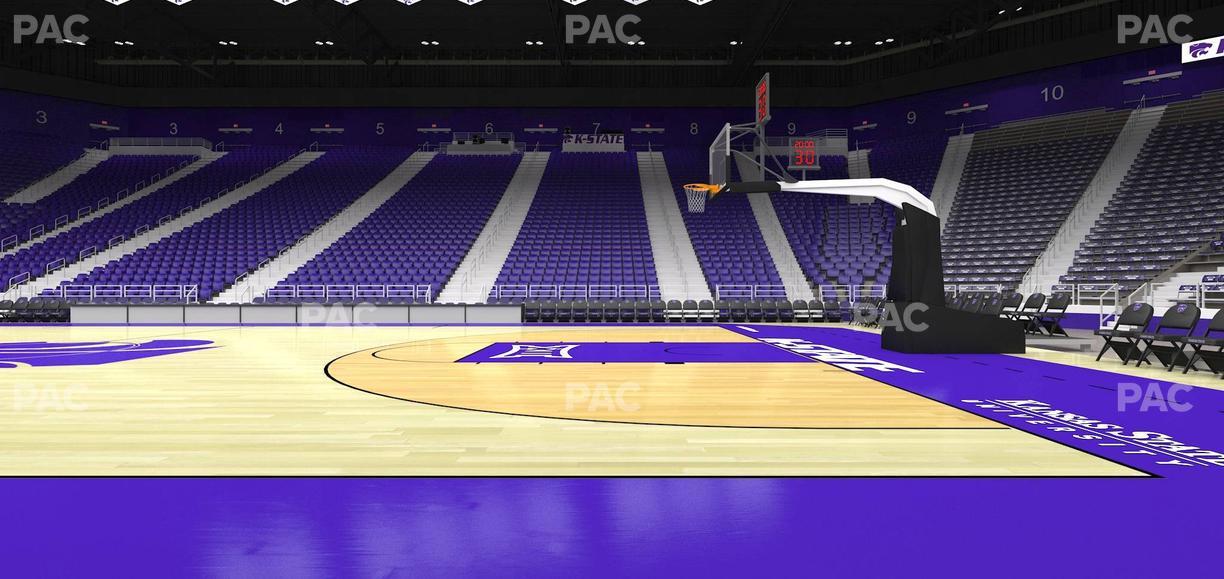 Bramlage Coliseum - Section Courtside Table 3 Seat View