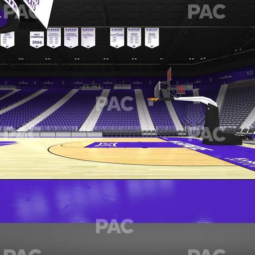 Bramlage Coliseum - Section Courtside Table 3 Seat View
