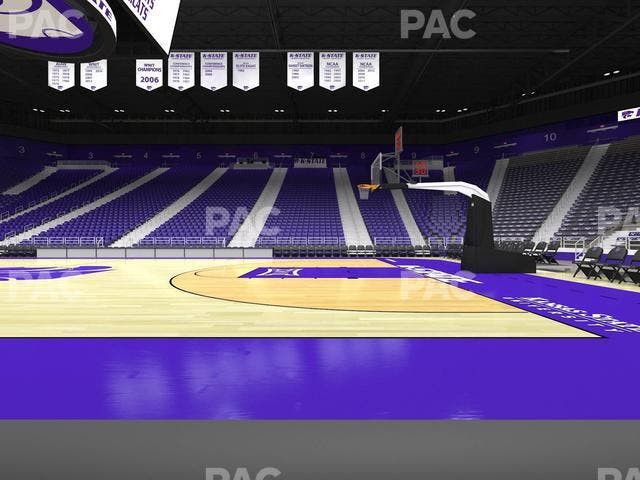 Bramlage Coliseum - Section Courtside Table 3 Seat View