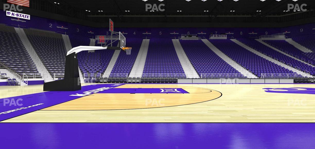 Bramlage Coliseum - Section Courtside Table 5 Seat View