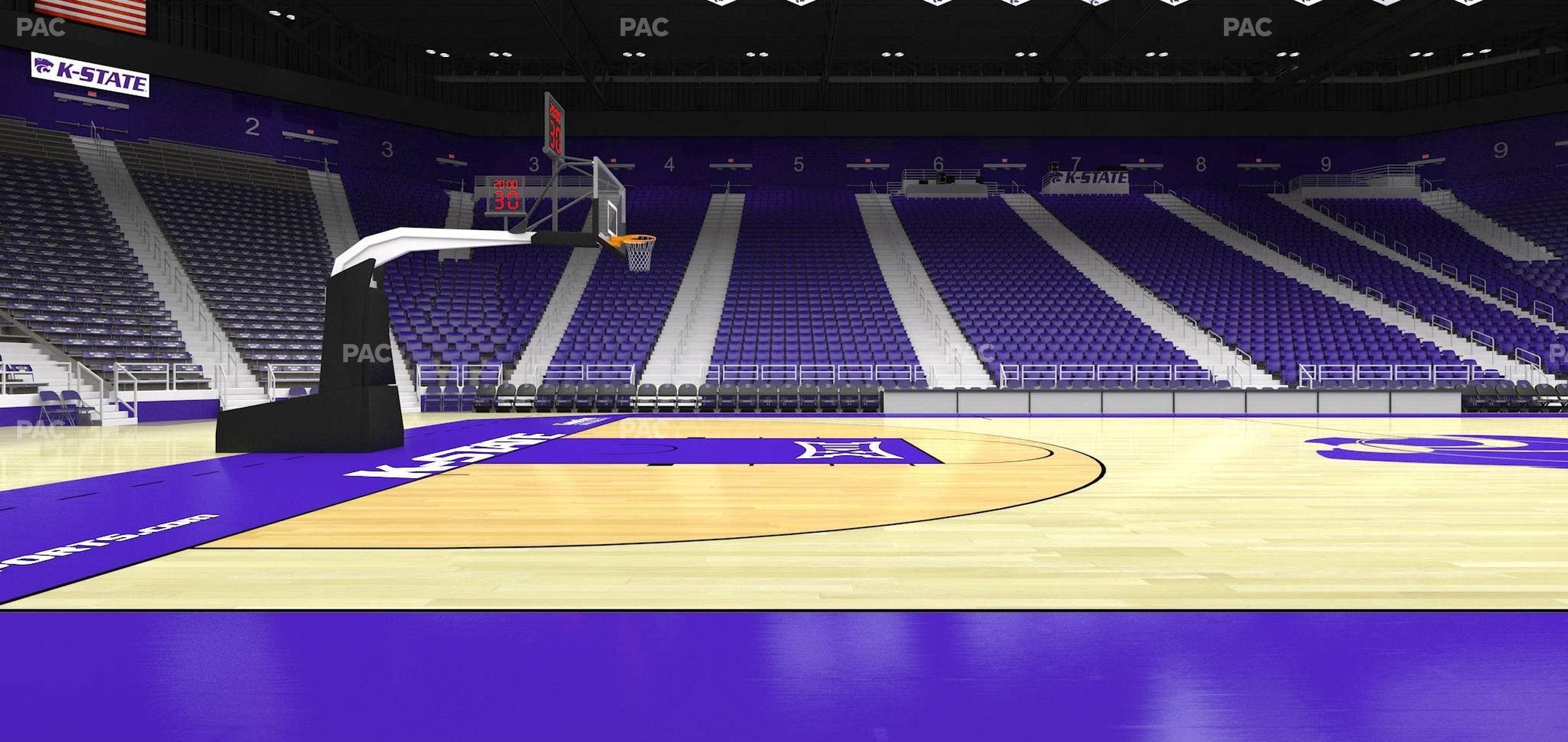Bramlage Coliseum - Section Courtside Table 5 Seat View
