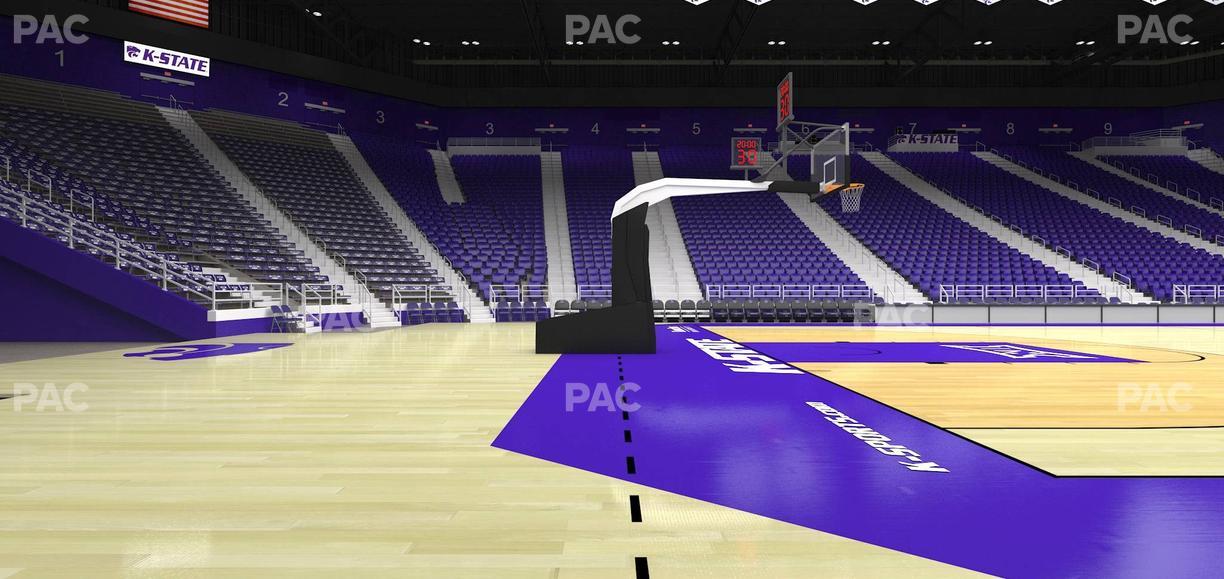 Bramlage Coliseum - Section Courtside Table 7 Seat View