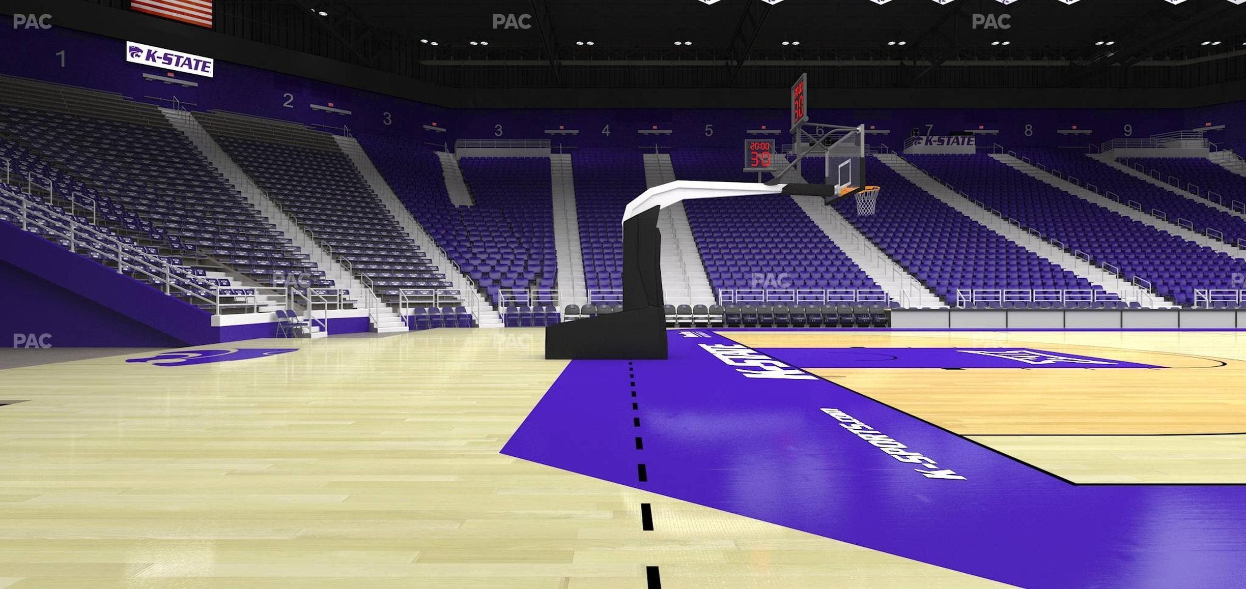 Bramlage Coliseum - Section Courtside Table 7 Seat View