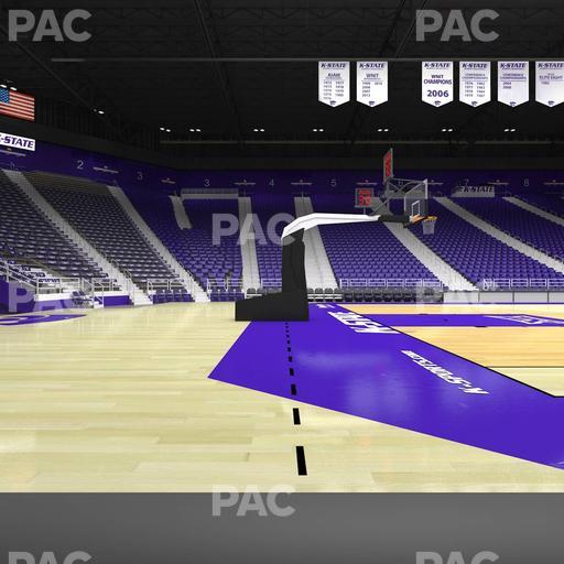 Bramlage Coliseum - Section Courtside Table 7 Seat View