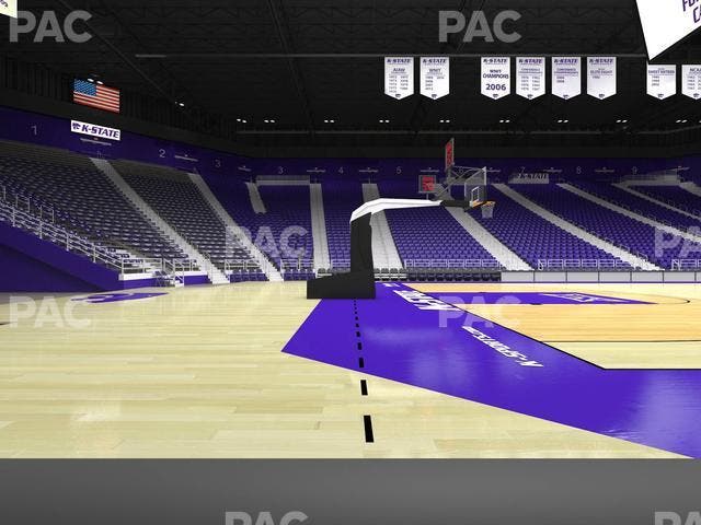 Bramlage Coliseum - Section Courtside Table 7 Seat View