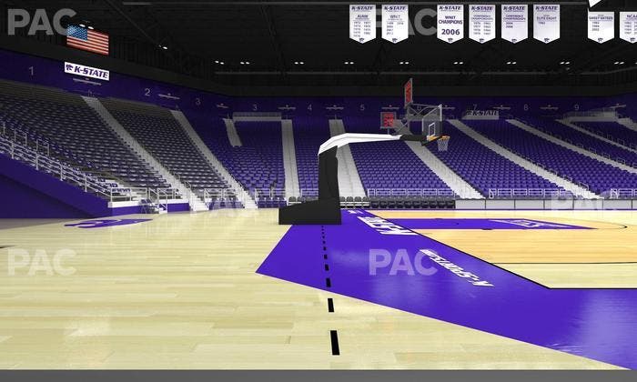 Bramlage Coliseum - Section Courtside Table 7 Seat View