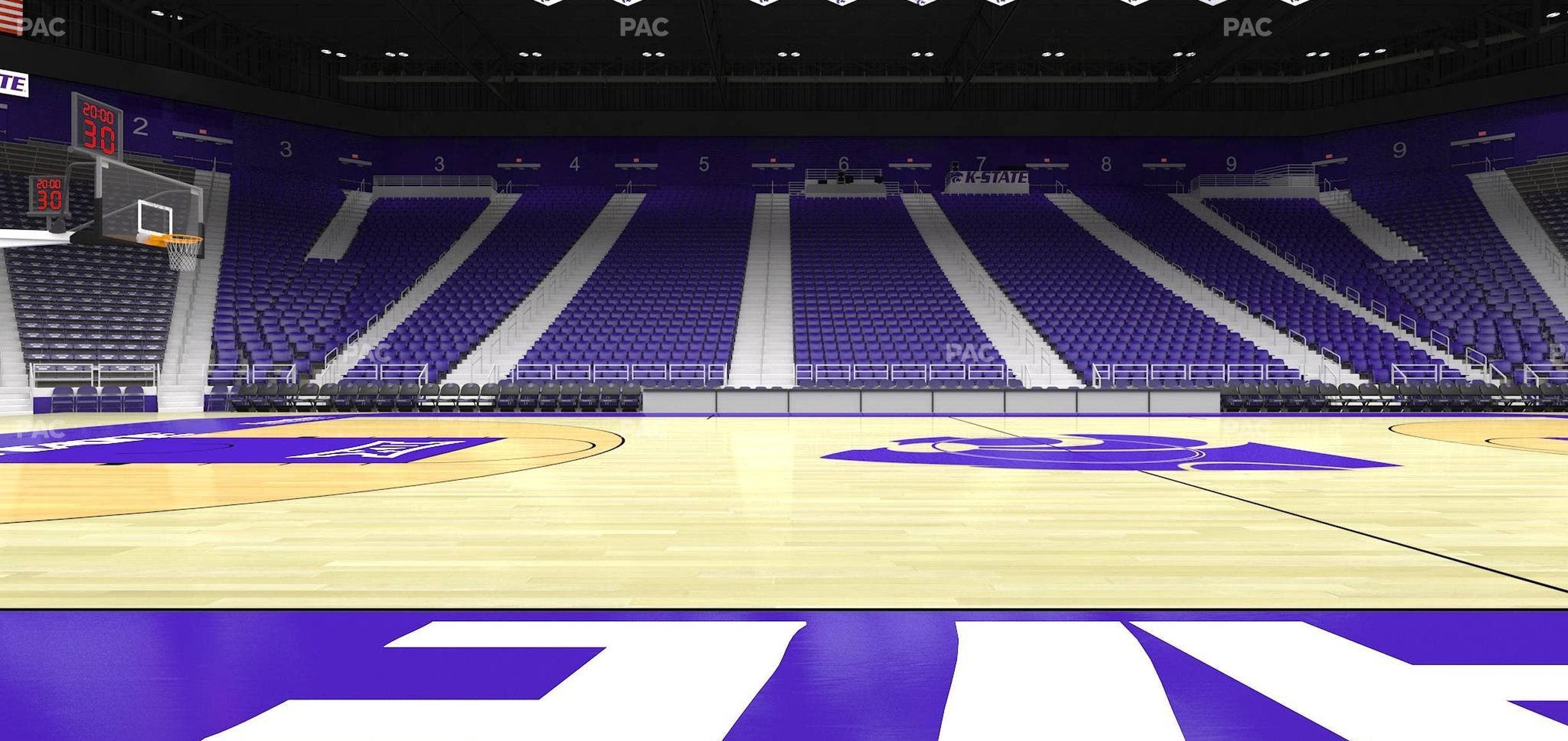 Bramlage Coliseum - Section Courtside Seat View
