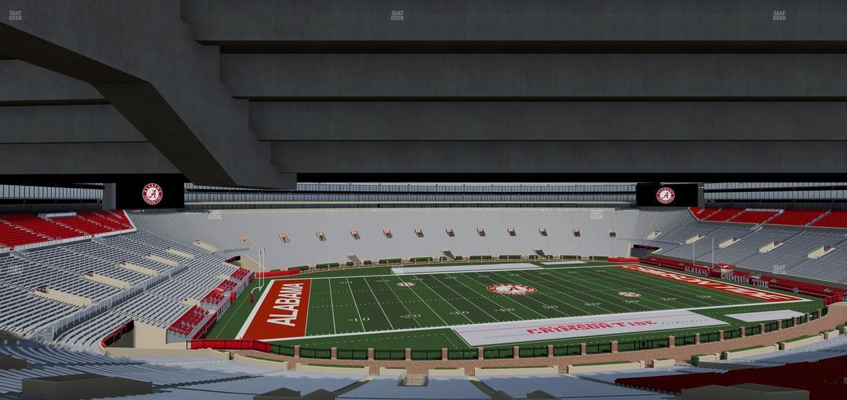 Bryant-Denny Stadium - Section North Terrace Club 3 Seat View