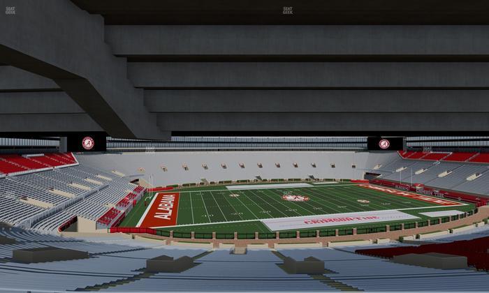 Bryant-Denny Stadium - Section North Terrace Club 3 Seat View