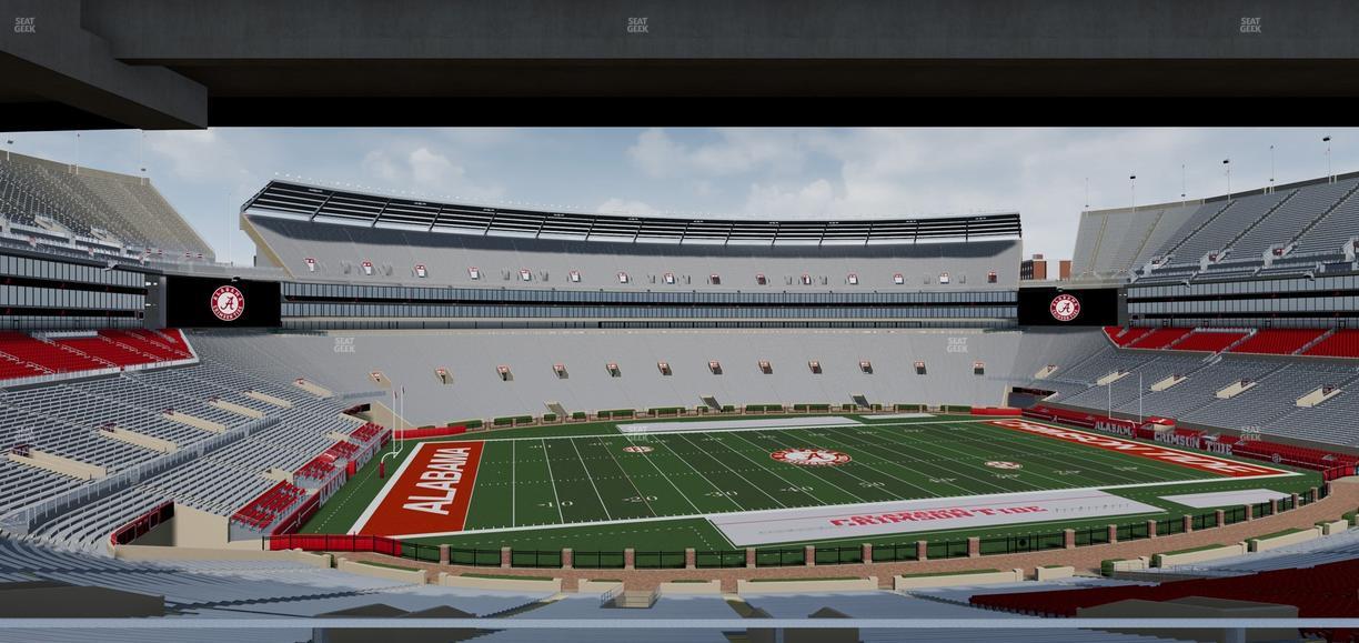 Bryant-Denny Stadium - Section North Terrace Club 3 Seat View