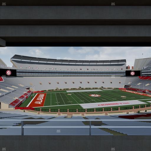 Bryant-Denny Stadium - Section North Terrace Club 3 Seat View
