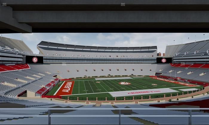 Bryant-Denny Stadium - Section North Terrace Club 3 Seat View