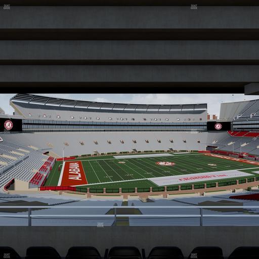 Bryant-Denny Stadium - Section North Terrace Club 4 Seat View