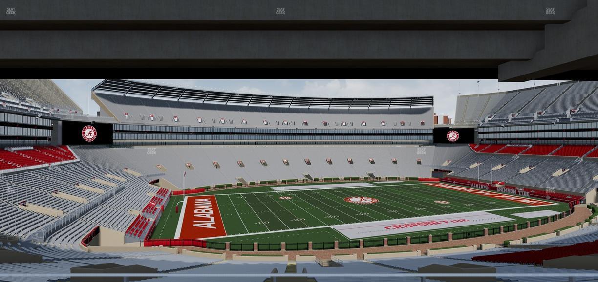 Bryant-Denny Stadium - Section North Terrace Club 4 Seat View