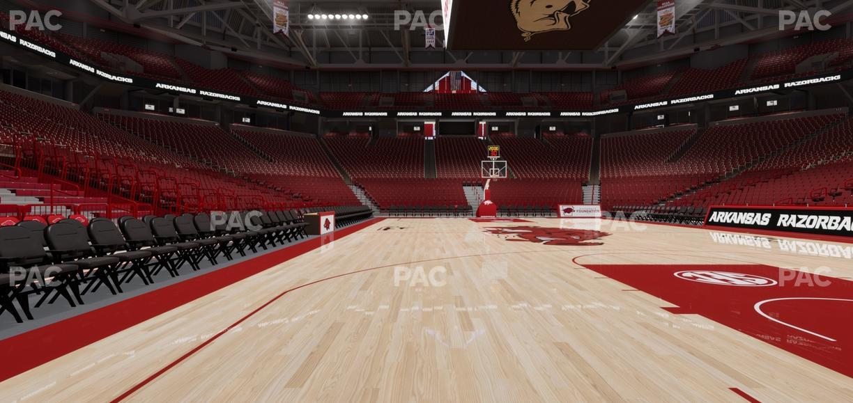 Bud Walton Arena - Section Baseline 2 Seat View