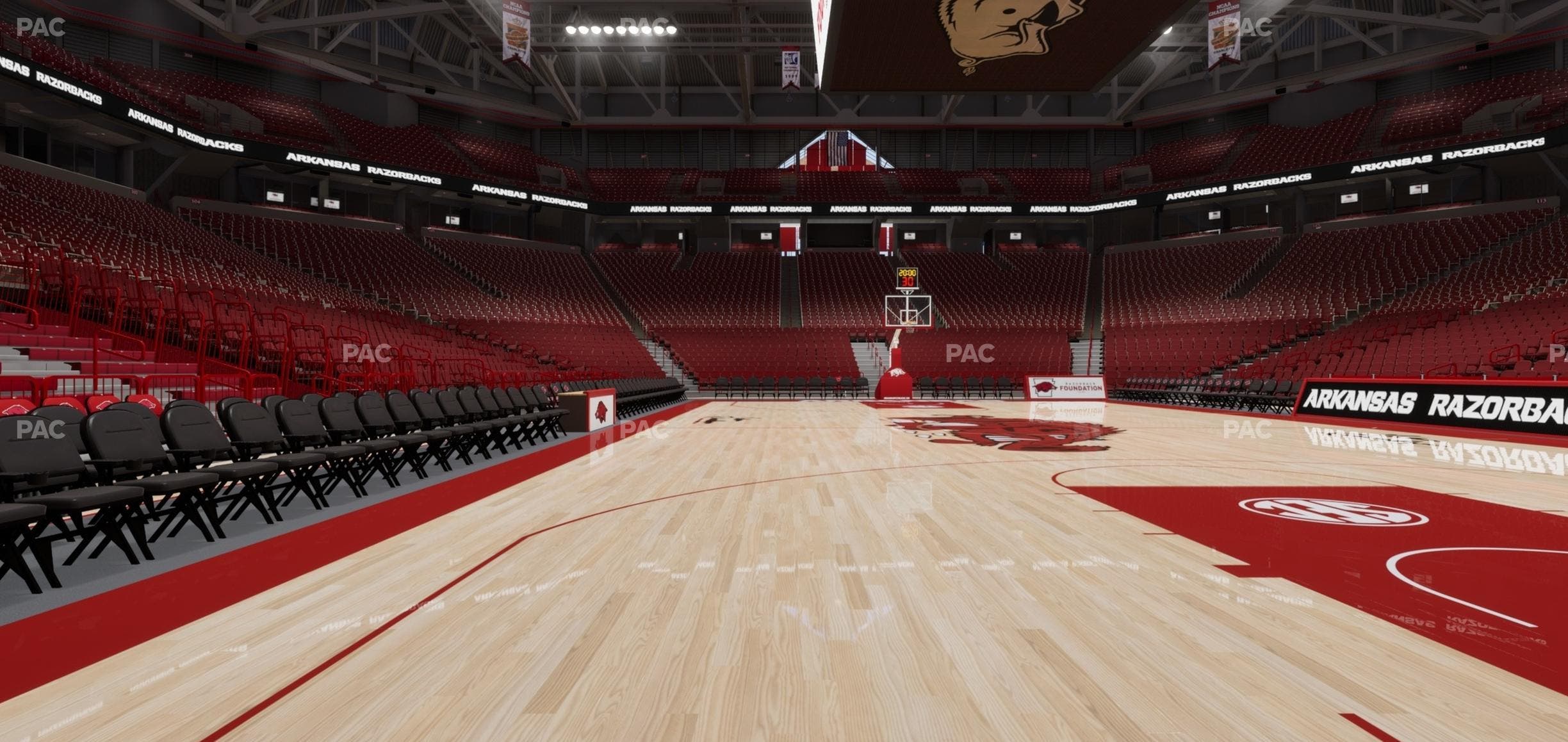 Bud Walton Arena - Section Baseline 2 Seat View