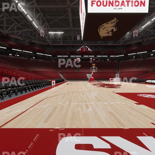 Bud Walton Arena - Section Baseline 2 Seat View