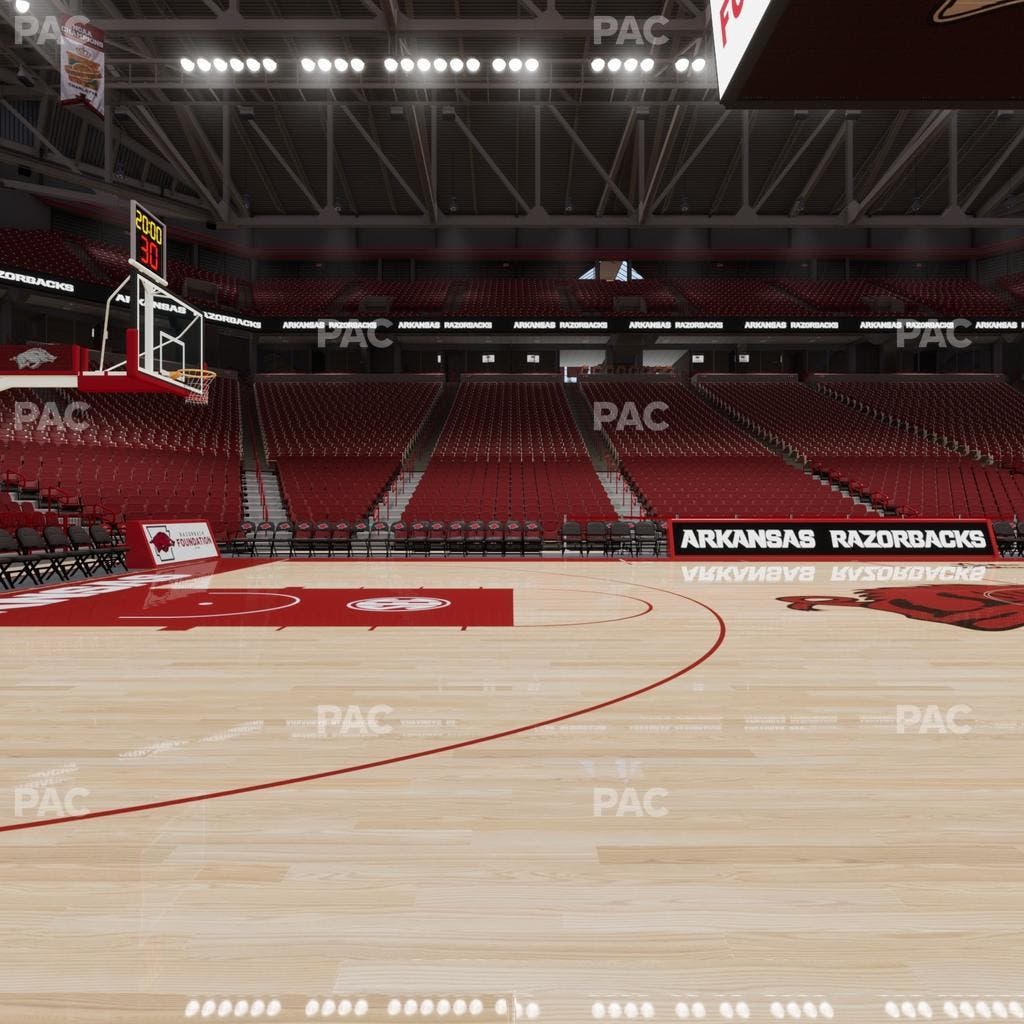 Bud Walton Arena - Section Courtside Seat View