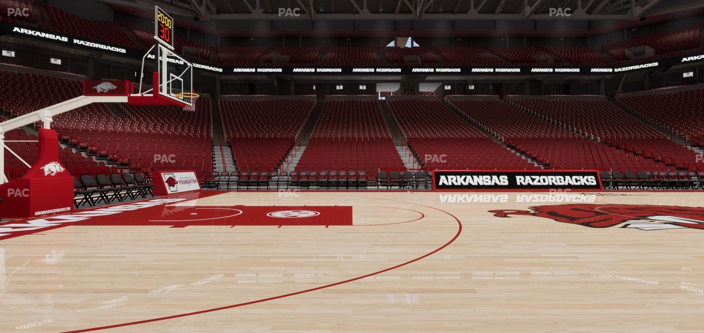 Bud Walton Arena - Section Courtside Seat View