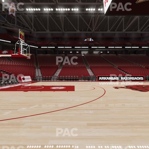 Bud Walton Arena - Section Courtside Seat View