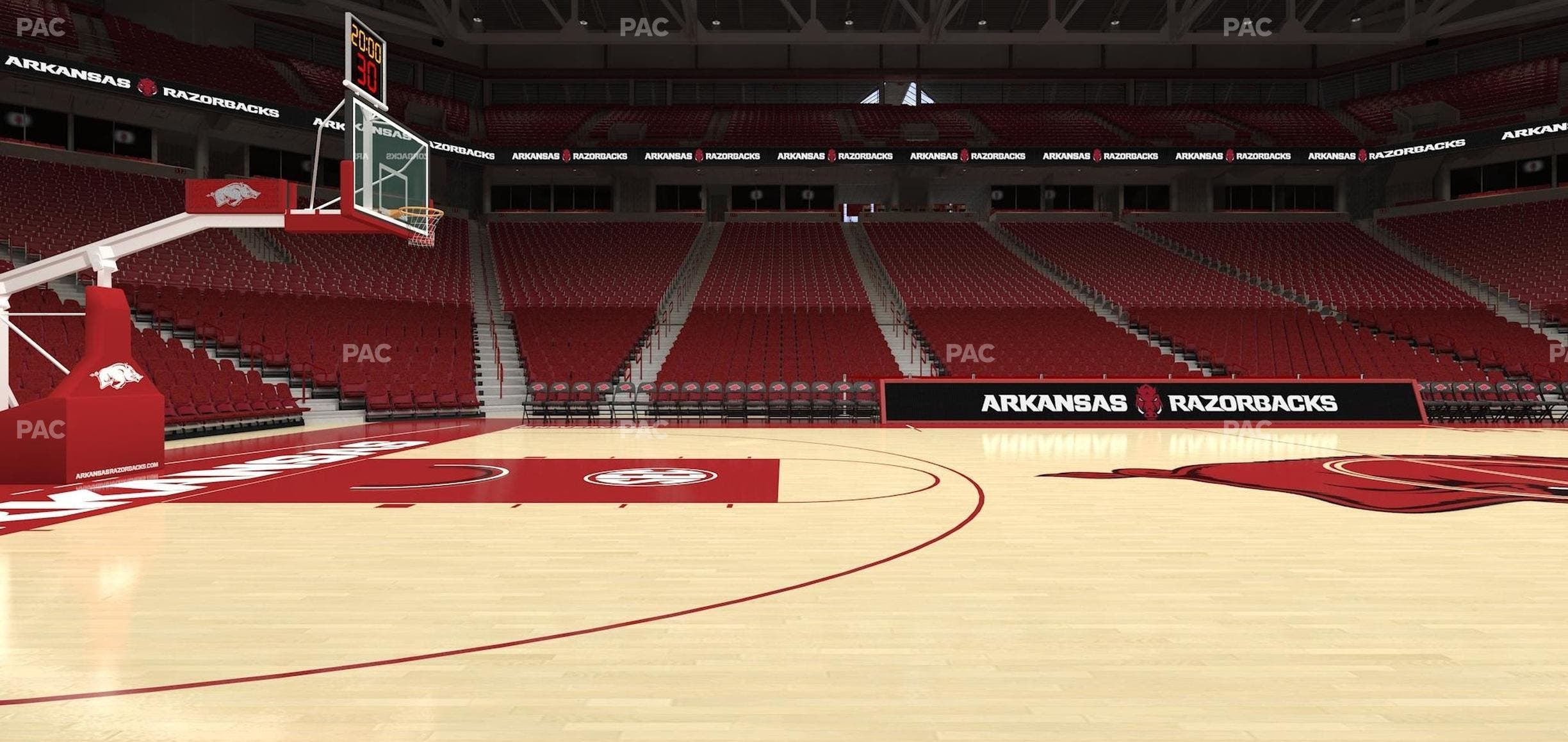 Bud Walton Arena - Section Courtside Seat View