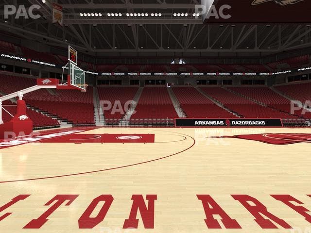 Bud Walton Arena - Section Courtside Seat View