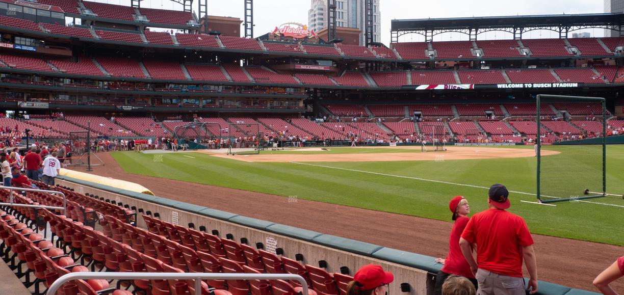Busch Stadium - Section Dugout Box 136 Seat View